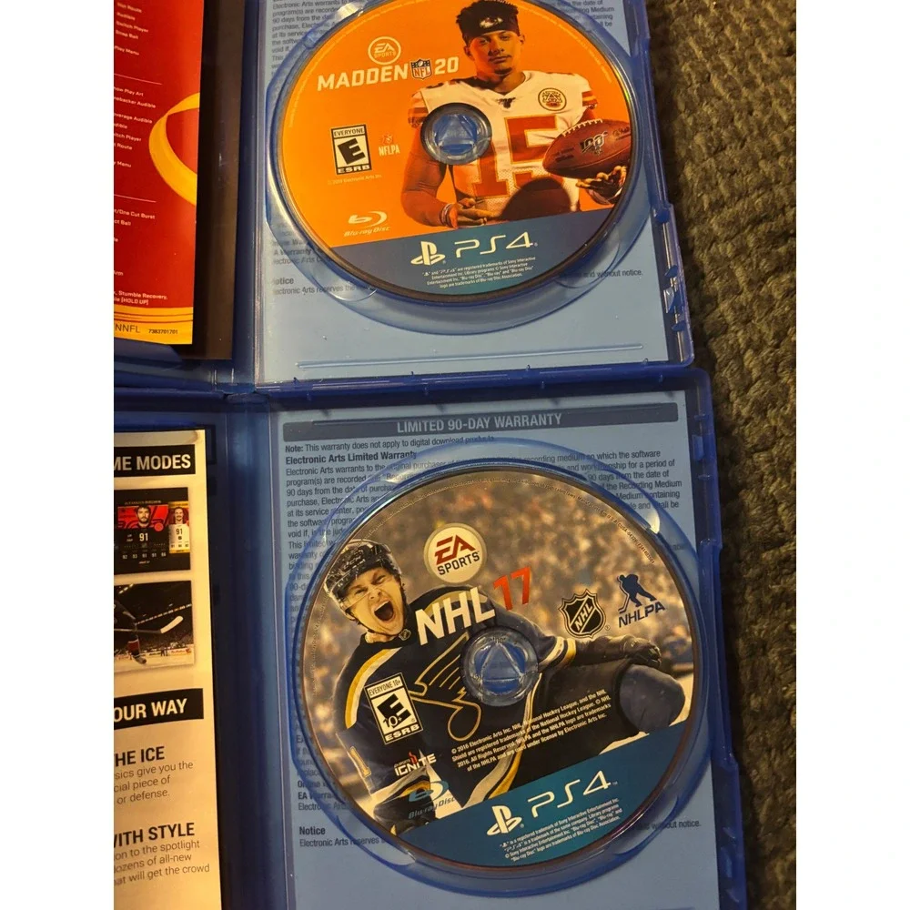 PS4 Sports Game Bundle Madden NFL 20 and NHL 17 EA Sports PlayStation 4 Lot